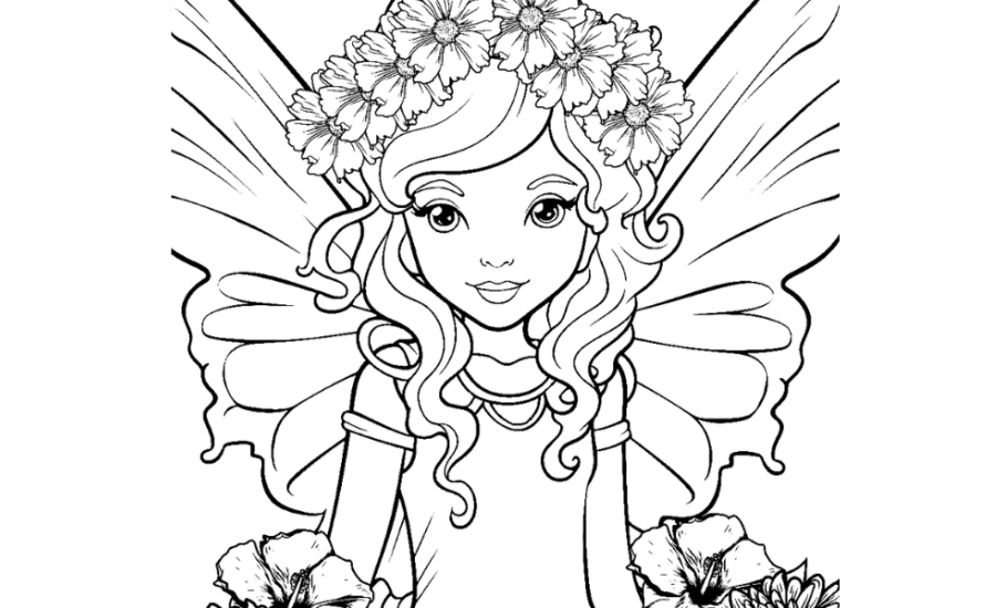 Simple Fairy Elf to Print for Free